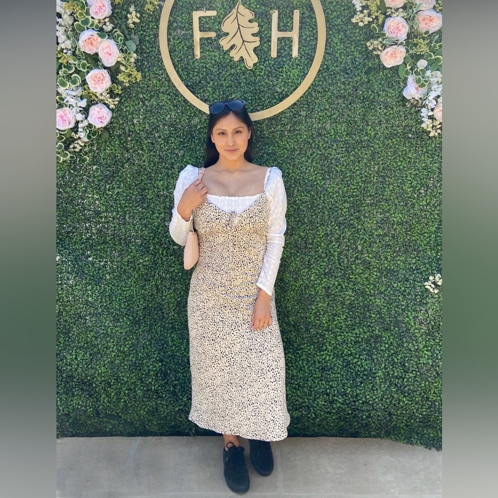 La Hearts anima print dress